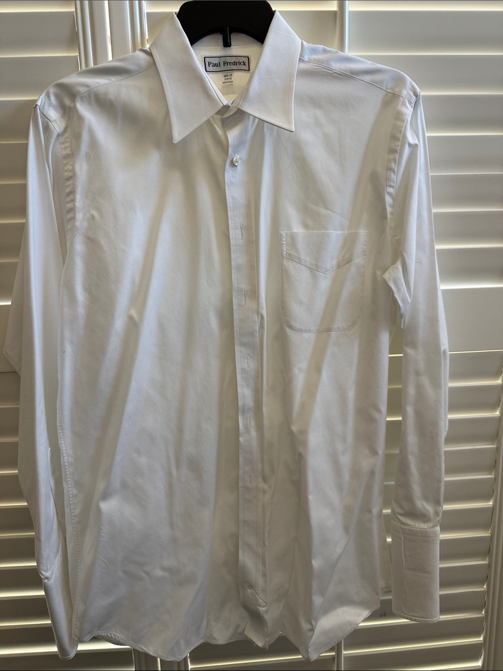 Paul Fredrick White Classic Spread Collar Dress Shirt